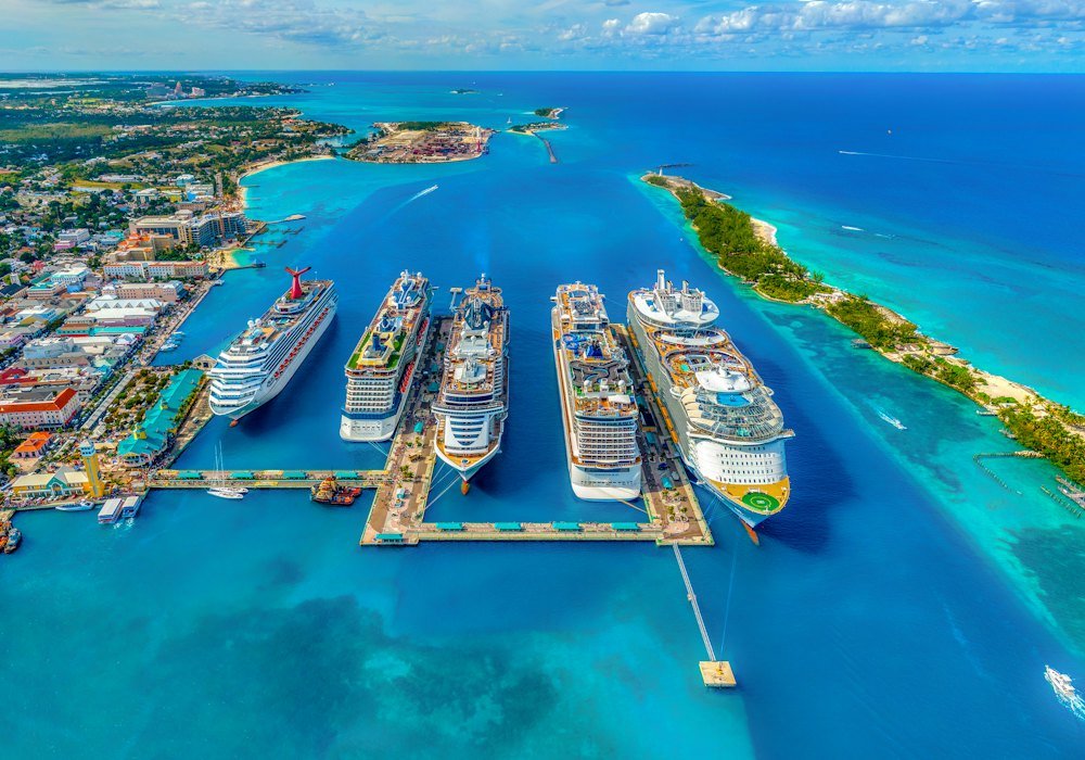 Cruise ships at port